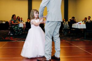 Father daughter dance at wedding reception