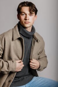 Missoula male posing for professional studio modeling portrait
