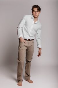 Full body studio portrait of Missoula male model