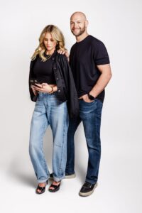 Portrait of Drybar Missoula owners Kila and Chase Reynolds